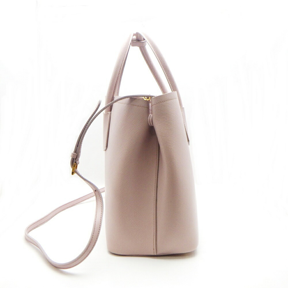 Prada Shoulder Leather Red Triangular Saffiano Cu… - image 3